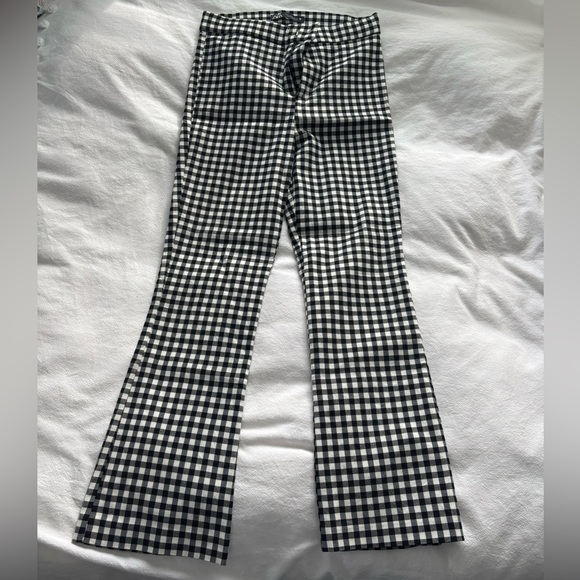 Zara Pants - Zara Black and White Checkered Cropped Pants